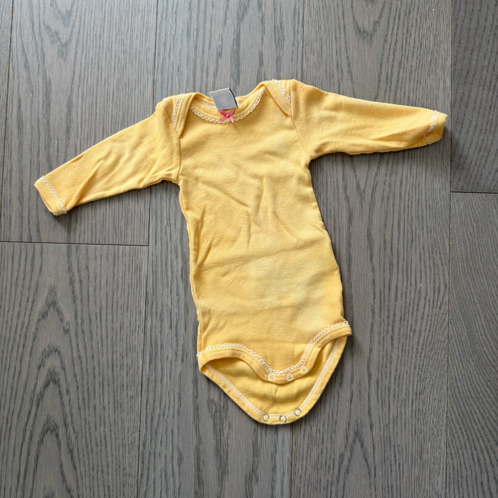 Petit Bateau Yellow Baby Bodysuit